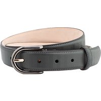 Thomas Pink Herringbone Leather Belt, Charcoal