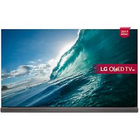 LG OLED65G7V Signature OLED HDR 4K Ultra HD Smart TV, 65 With Freeview Play, Picture-On-Glass Design & Foldable Dolby Atmos Sound Bar Stand, Gold