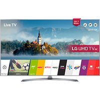 LG 43UJ750V LED HDR 4K Ultra HD Smart TV, 43 With Freeview Play & Crescent Stand, Silver