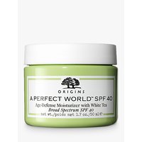 Origins A Perfect World™ Age-Defence Moisturiser SPF 40 With White Tea, 50ml
