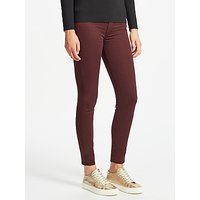 7 For All Mankind High Waist Cropped Skinny Jeans, Burgundy