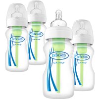 Dr Brown's Options Natural Flow Baby Bottle, 270ml, Pack Of 4