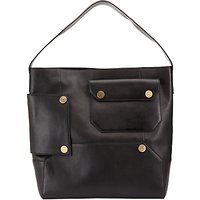 Kin By John Lewis Luna Leather Shoulder Bag, Black