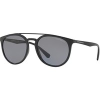 Emporio Armani EA4103 Polarised Oval Sunglasses, Black/Grey
