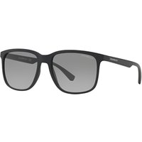 Emporio Armani EA4104 Square Sunglasses, Black/Grey Gradient