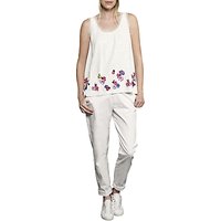 French Connection Jude Sequin Vest Top, Summer White/Multi