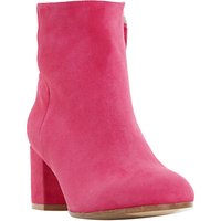 Dune Black Orsen Classic Block Heeled Ankle Boots, Pink