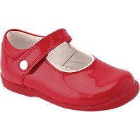 Start-Rite Children's Nancy Leather Rip-Tape Shoes, Red