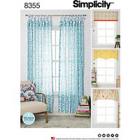 Simplicity Home Curtains Sewing Pattern, 8355, One Size