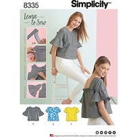 Simplicity Women's Top Sewing Pattern, 8335, A