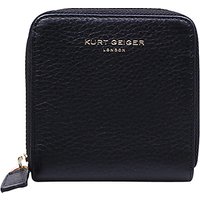 Kurt Geiger Leather Mini Zip Wallet, Black