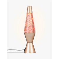 Lava Lamp Table Lamp, Rose Gold / Glitter
