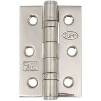 Medium Duty Polished Stainless Steel Butt Hinge Pack Of 2