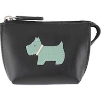 Radley Heritage Dog Small Leather Coin Purse, Black