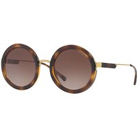 Emporio Armani EA4106 Round Sunglasses, Tortoise/Brown Gradient