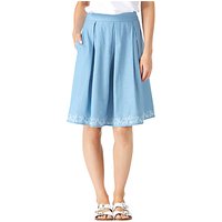 Sugarhill Boutique Fiona Ellie Embroidered Skirt, Blue/White