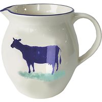 Hinchcliffe & Barber Dorset Delft Cow Jug, Small, White/Blue