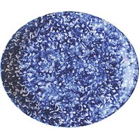 Hinchcliffe & Barber Sponge Platter, White/Blue, Dia.25.5cm