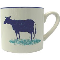 Hinchcliffe & Barber Dorset Delft Cow Mug, White/Blue