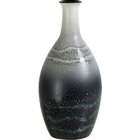 Poole Pottery Aura Tall Bottle Vase, Black/Multi, H26cm