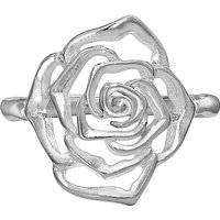 Dower & Hall Wild Rose Flower Ring, Silver