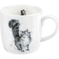 Royal Worcester Wrendale Tabby Cat Mug, Multi, 310ml