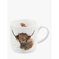 Royal Worcester Wrendale Highland Cow Mug, Multi, 310ml