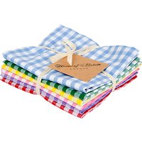House Of Alistair Gingham Mix Fat Quarter Fabrics, Pack Of 6