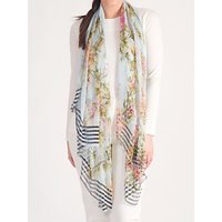 Chesca Floral Beaded Scarf