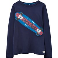 Little Joule Boys' Junior Wild Side Print Sweatshirt, Navy