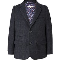 John Lewis Heirloom Collection Boys' Wool Herringbone Blazer Jacket, Blue