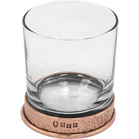 English Pewter Company Glass Tumbler With Copper Hammered Base, 312ml