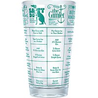 Fred Good Measure Gin Recipe Glass, Clear/Green, 450ml