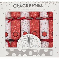Crackertoa Firework Christmas Crackers, Pack Of 6, Red/White