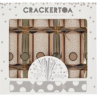 Crackertoa Kraft Snowflake Christmas Crackers, Pack Of 6, Rose Gold