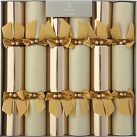 John Lewis Premium Christmas Crackers, Pack Of 6, Gold
