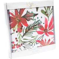 Kelly Ventura Poinsetta Christmas Cards, Pack Of 8