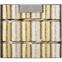 John Lewis Tales Of The Maharajah Lace Trail Christmas Crackers, Pack Of 6, Gold/White