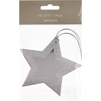 John Lewis Winter Palace Silver Star Gift Tags, Pack Of 10