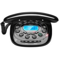 Idect Carrera Classic Black Corded Telephone With Answering Machine - Single Handset