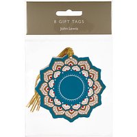 John Lewis Tales Of The Maharaja Red Wreath Gift Tags, Pack Of 8