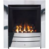 Ignite Maine Chrome Effect Manual Control Inset Gas Fire - 0634158542312