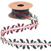 Vivant Highland Myths Holly Gift Ribbon, Red / Green, L3m