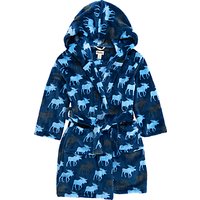 Hatley Children's Moose Fleece Robe, Blue