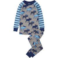 Hatley Children's Moose Raglan Pyjamas, Grey