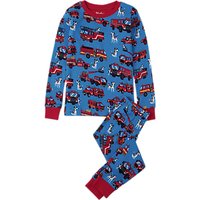 Hatley Children's Fire Trucks Pyjamas, Blue/Red