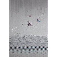 V&A And John Lewis Kaiyo Wallpaper Panel Set, Grey / Multi