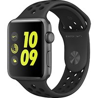 Apple Watch Nike+, 42mm Space Grey Aluminium Case With Nike Sport Band, Anthracite/Black