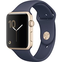 Apple Watch Series 1 42mm Gold Aluminium Case With Sport Band, Midnight Blue