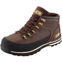 JCB Brown Soft Leather Steel Toe Cap 3Cx Hiker Boots Size 9